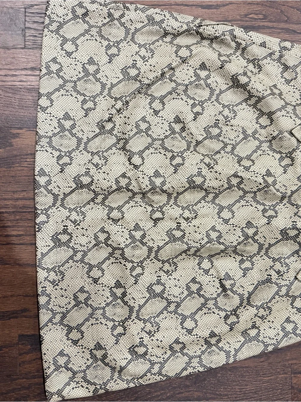 Topshop Beige Snake Print Tie-Waist Mini Skirt